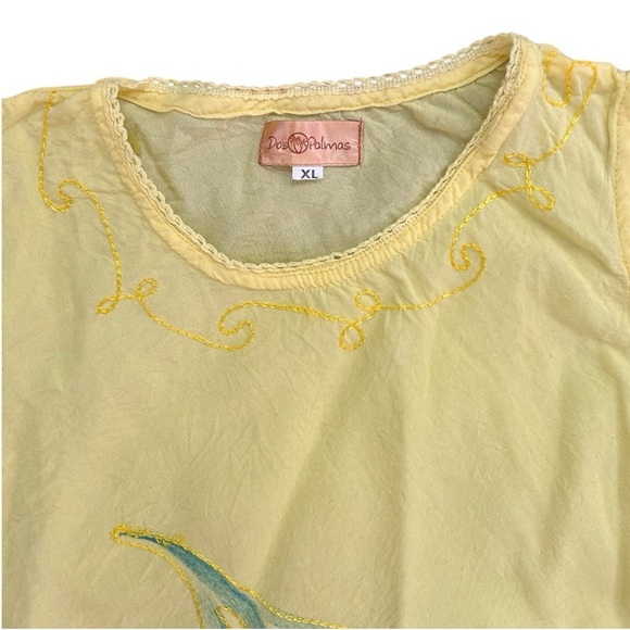 Yellow Floral Sleeveless Dress Beach Pool Coverup - Picture 3 of 4